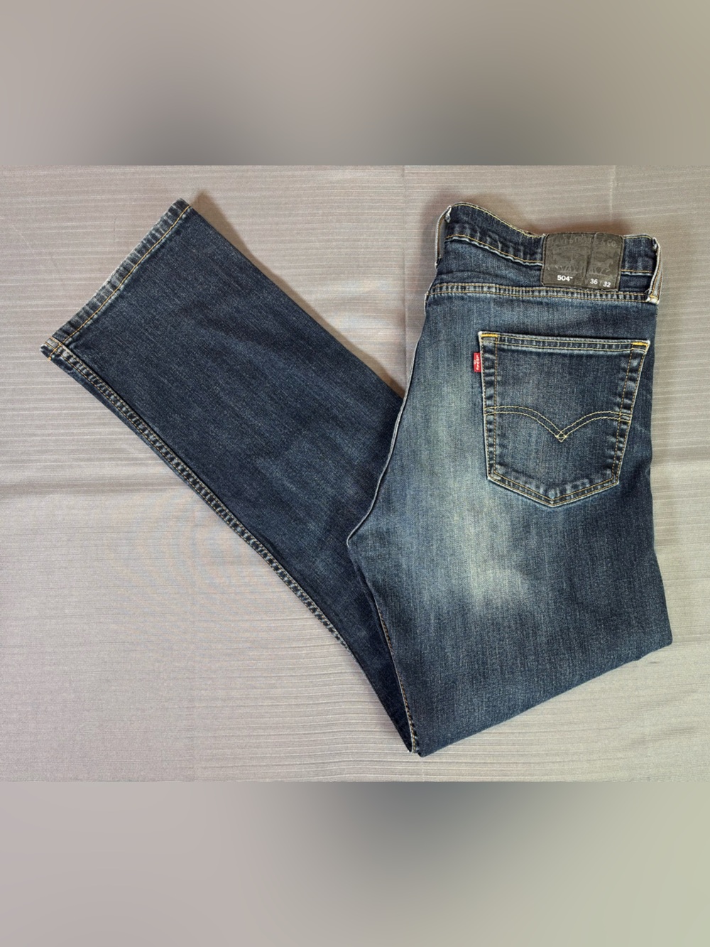 Levi’s 504 Regular Straight Jeans Men’s 36 Blue Wash Denim Classic Fit